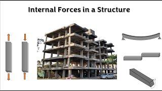 Internal Forces in the Structure | Tensile force | Compressive Force | Shear Force | Bending Moment