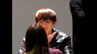 OMG BTS V Gives a Light Kiss To  Fans At BTS Fan Meeting