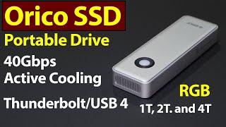 Orico USB4-Thunderbolt SSD Featuring Active Cooling And RGB Lighting