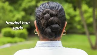 easy braided bun | summer hairstyle
