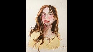 [ Watercolor Process ] Vẽ tranh chân dung bằng màu nước - Watercolor Portrait