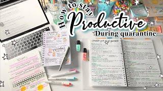 how to stay productive during quarantine + study vlog 