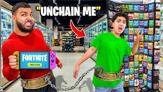 I Chained Myself To My Little Brother For 24 Hours While Playing Fortnite *bad idea*