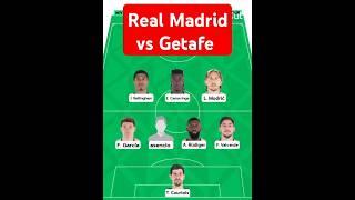 REAL MADRID VS GETAFE LINEUP #realmadridfc #getafecf #sports #shortsvideo