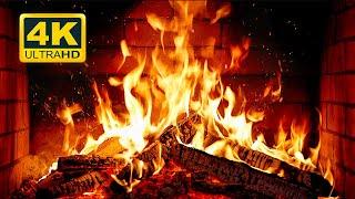  Cozy Fireplace 4K (12 HOURS). Fireplace with Crackling Fire Sounds. Crackling Fireplace 4K