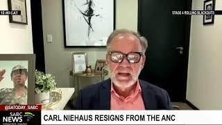 Carl Niehaus announces resignation and termination of his membership from the ANC