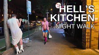 NEW YORK CITY Walking Tour [4K] - HELL'S KITCHEN - Evening Walk