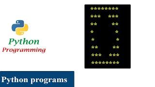 Python Pattern Program - Print Stars in  Hollow Diamond Shape