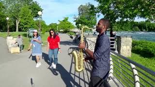 Street Saxophone Performance of “That's The Way Love Goes”