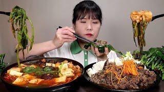 mukbang, spicy, Beef bulgogi, ASMR.