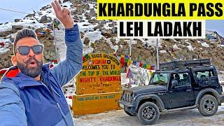 Khardungla Pass 17982 ft | World's Most Dangerous Road | Ladakh solo Ride 2024