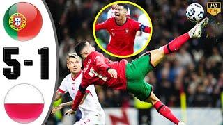 Portugal vs Poland 5-1 Highlights & All Goals 2024  Ronaldo Bicycle Kick Goal