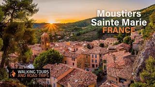 Moustiers Sainte Marie - A beautiful French village walking tour 4k video in Provence France