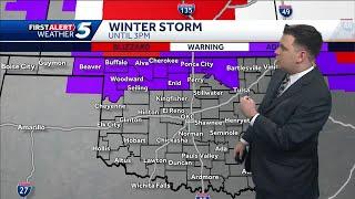 Winter weather causing slick conditions in northern Oklahoma