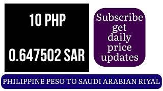 Philippine Peso to Saudi riyal Foreign Currency Money exchange rates today 27 December 2024