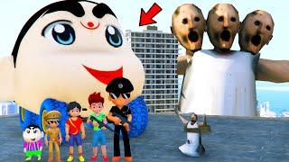  Little Singham Kicko Gift Shinchan Face Car To Granny  in GTA 5 ! GTA 5 Gameplay