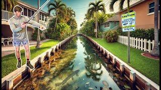 Fishing Urban Florida Canals For AGGRESSIVE Invasive Fish!