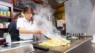 美人女将が営むホルモン焼きそば爆売れのお好み焼き店に密着丨Best Okonomiyaki in Ishikawa