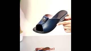 Stylish and Durable Anti-slip Leather Sandals for Women | JC Fashion