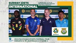 Vanuatu U-19 v Subway Joeys | PacificAus Sports Football Tour Match 3