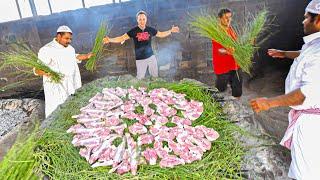 Most UNIQUE Street Food in Saudi Arabia - RARE Village Haneeth Making Process in DEEP South Saudi!