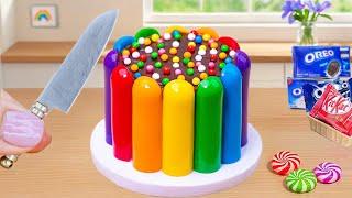 Satisfying Mini KitKat Chocolate Cake Recipe | Mini Rainbow Cake 