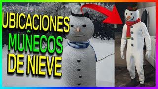 UBICACIONES FÁCILES y RÁPIDAS del MUÑECO de NIEVE - DLC NAVIDEÑO GTA 5 ONLINE