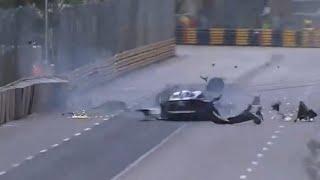 MASSIVE CRASH MACAU FIA GT WORLD CUP 2024 (DRIVER OK)