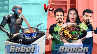 A.I. ROBOT VS HUMAN Extreme Cooking Challenge | Hungry Birds