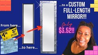 $3.52?!! - DIY FULL LENGTH MIRROR MAKEOVER!!! | YOU WON'T BELIEVE IT | MIRROR MIRROR ON THE DOOR