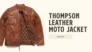 Thompson Leather Moto Jacket - Whiskey Tan | Buffalo Jackson