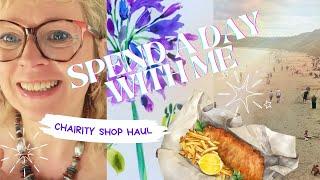 A day out/charity thrift shop haul/OOTD/ a watercolour painting