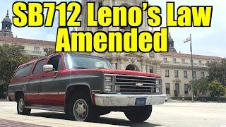SB712 Leno's Law Update - Amended In The State Senate - Classic Car Smog Exemption