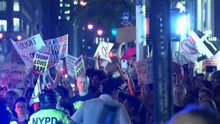 Raw: Protests Outside Trump Tower, New York