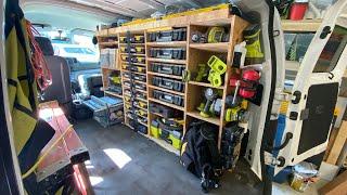 Ultimate Handyman Work Van Tool Tour (Highly Organized Build Out)