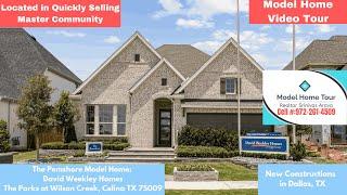 David Weekley Homes Pemshore Model Home- The Parks at Wilson Creek, Celina TX | Master Community