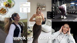 A WEEK OF WORKOUTS | half marathon training + weightlifting