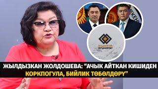 Жылдызкан Жолдошева:“Ачык айткан кишиден коркпогула, бийлик төбөлдөрү” #тетатет #политклиника #маек