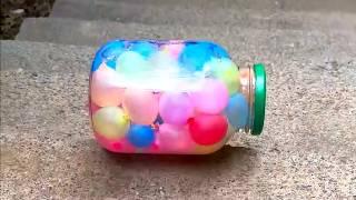 Rolling colorfull bottle on the stair  #asmr #crushingsoftthings #crushingcrunchythings