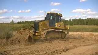 John Deere 750J stripping topsoil part 2