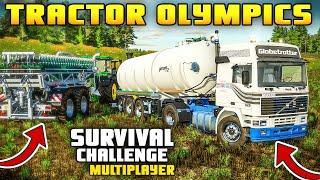 DID I WIN TRACTOR OLYMPICS?  | Survival Challenge CO-OP | FS22 - Episode 86