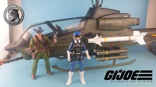 HASLAB DRAGONFLY ASSAULT HELICOPTER GETTING WILD BILL IN THE COCKPIT  !!  GIJOE CLASSIFIED REVIEW