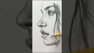Easy drawing trick Girl   #pencil drawing #art #sketch