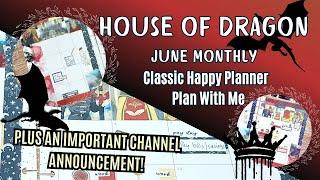 Plan With Me: House of Dragon June Monthly Spread (Plus a very important announcement!)