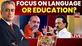 NewsToday with Rajdeep Sardesai LIVE: Language Row Dividing North & South? | Tamil Nadu | MK Stalin