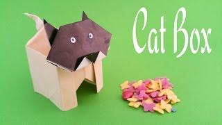 How to make a paper "Cat box" - Useful Origami tutorial