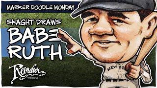 Babe Ruth Called Shot | Marker Doodle Monday