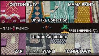 COTTON BUTA | ZARI | IKKAT | WARLI MAMA BRAND | WAX BATIK | HANDBLOCK | GABINO FASHION FREE SHIPPING