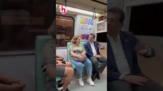 İBB Başkanı Ekrem İmamoğlu Levent-Hisarüstü Metrosu'nda!