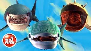 ALL XXL SHARKS UNLOCKED - HUNGRY SHARK WORLD - NEW SHARK GAMEPLAY